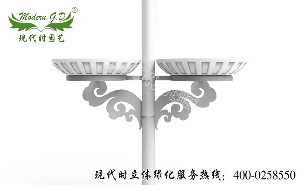 路燈花盆